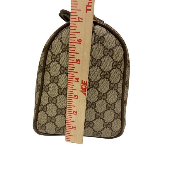 Vintage Gucci GG Supreme Boston Bag Sherry Line Handbag Logo PVC Leather - Picture 14 of 16